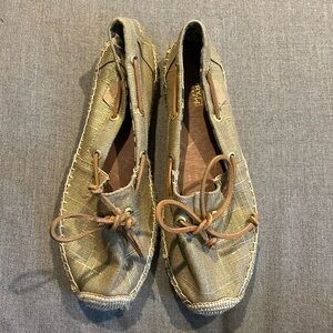 ♻️Sperry Katama Gold Canvas Espadrilles